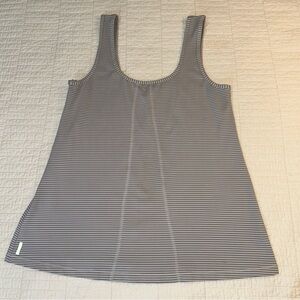 Lole Sz Large Tank Striped Gray Tank Top Exercise Workout